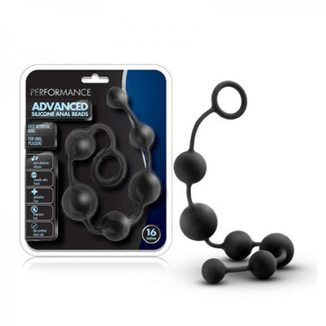 Performance - 16in Silicone Anal Beads - Black