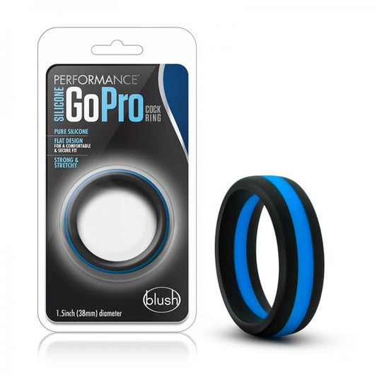 Performance - Silicone Go Pro Cock Ring - Black/indigo/black