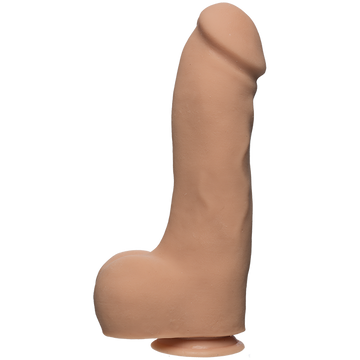 The D Master D 12 inches Dildo with Balls Ultraskyn Beige