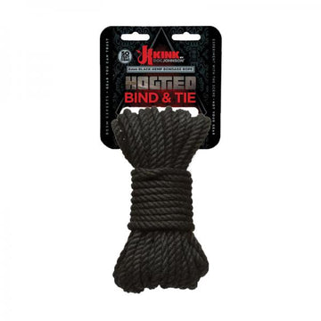 Kink Hogtied Bind &amp; Tie 6mm Hemp Bondage Rope 50 Feet Black