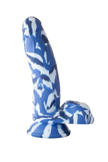 Major Dick Commando Dong 7.25 inches Blue Camo