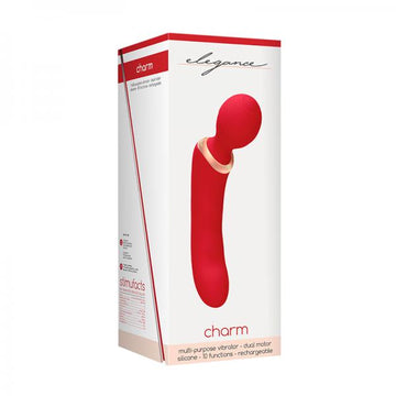 Elegance Double-ended Rechargeable Dual Motor Vibrator/massager - Red