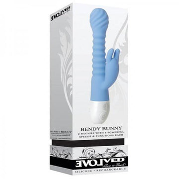 Evolved Bendy Bunny Dual Motors 8 Speeds&amp;functions Ubs Rechargeable Cord Included Silicone Waterproo