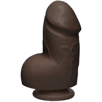 The D Fat D 6 inches With Balls Ultraskyn Brown Dildo