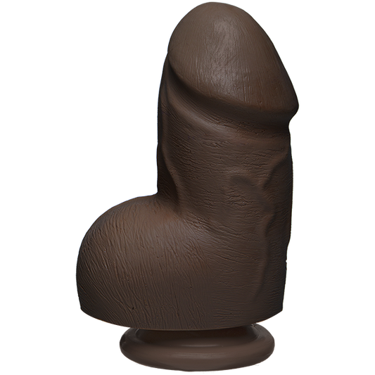 The D Fat D 6 inches With Balls Firmskyn Brown Dildo