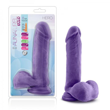 Au Natural - Bold - Hero - 8in Dildo - Purple