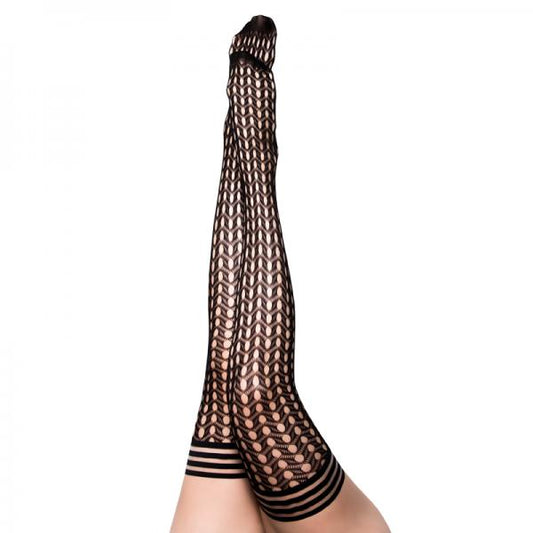 Kixies Mimi Black Fishnet Circles Size B