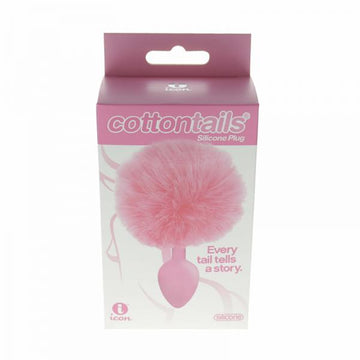 The 9&quot;s Cottontails Sioicone Bunny Tail Butt Plug Pink