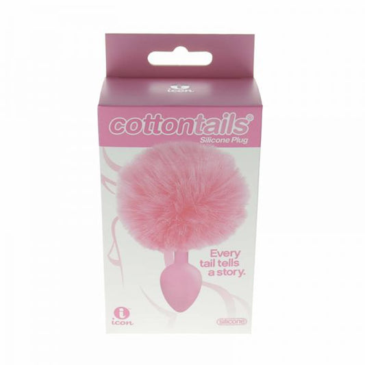 The 9"s Cottontails Sioicone Bunny Tail Butt Plug Pink