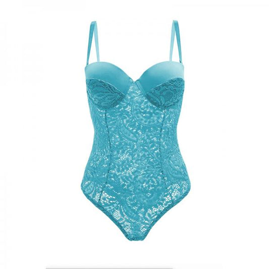 Monroe Push Up Cup Lace Teddy 1x Teal