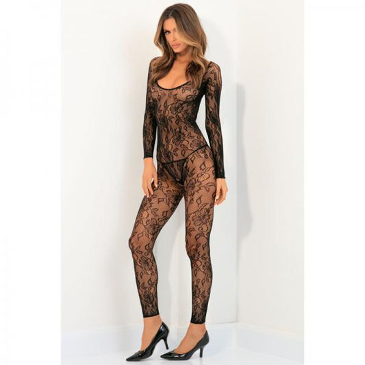 Body Up Crotchles Bodystocking Black S/m