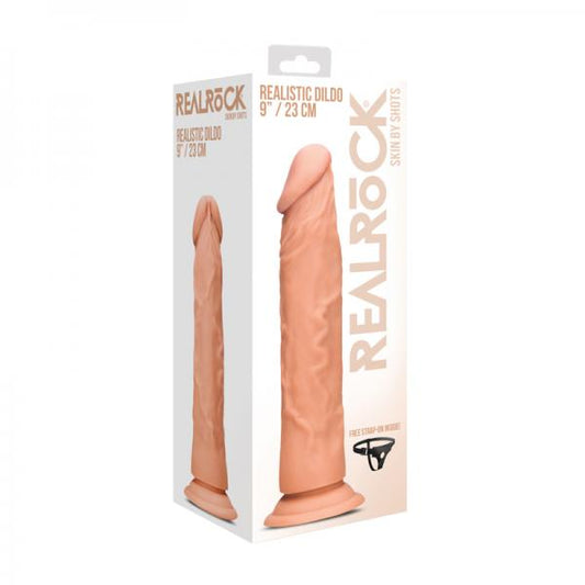 Realrock - 9 / 23 Cm Realistic Dildo - Flesh