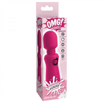 Omg! Wands Enjoy Rechargeable Vibrating Wand, Fuchsia