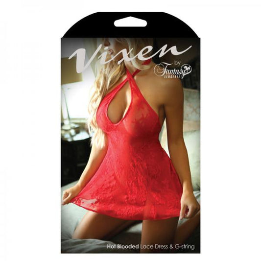 Vixen Hot Blooded Lace Dress & G-string L/XL