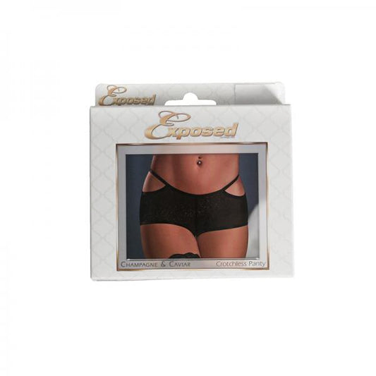 Champagne & Caviar Crotchless Pnty Bk Lx