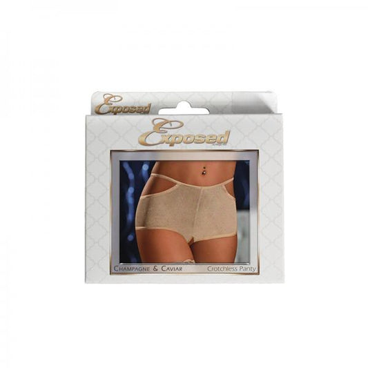 Champagne & Caviar Crotchless Pnty Nu Lx