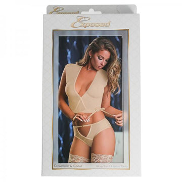 Champagne &amp; Caviar Wraptop &amp;panty Nu 2xl