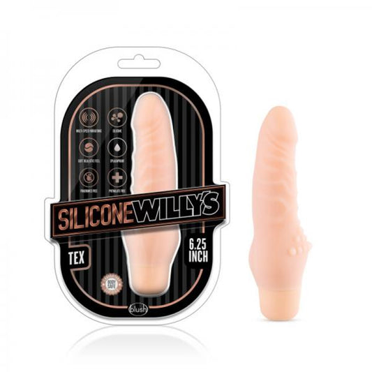 Silicone Willy's Tex 6.25" Vibrating Dildo Vanilla