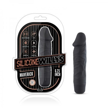 Silicone Willy&#039;s Maverick 6.25&quot; Vibrating Dildo Black