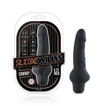 Silicone Willy&#039;s Cowboy 6.25&quot; Vibrating Dildo Black