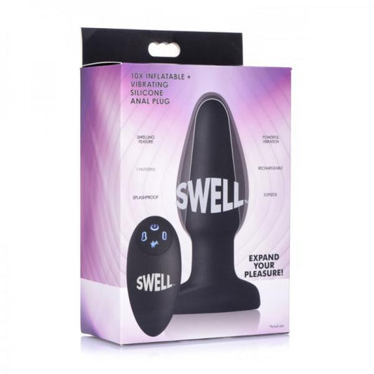 10x Inflatable + Vibrating Silicone Anal Plug