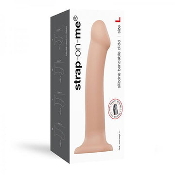 Strap-on-me Semi-realistic Dual Density Bendable Dildo Vanilla Size L