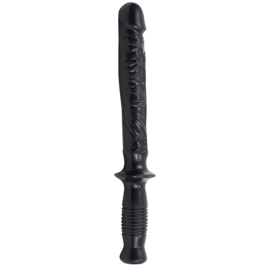 The Manhandler Black Dildo Baton Handle