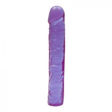 Crystal Jellies 10in Classic Dildo - Purple