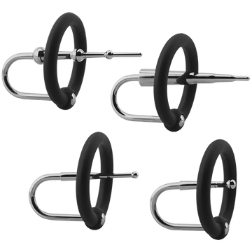 Kink Ring, Plug Set Silicone &amp; Stainless Steel Cock Accessories