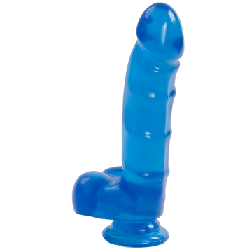 Jelly Jewels Cock and Balls Suction Cup Blue