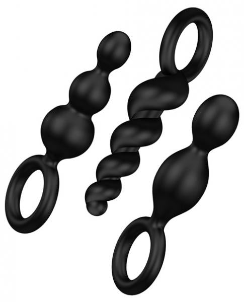 Satisfyer Plugs Set Of 3 Black Butt Plugs