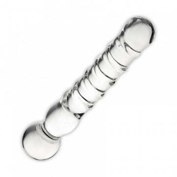 Joystick Glass Dildo Wand Anal &amp; G-Spot Clear