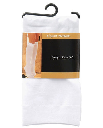 Opaque knee hi white o/s