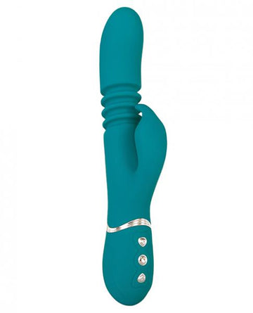 Eve&#039;s Rechargeable Thrusting Rabbit Vibrator Green