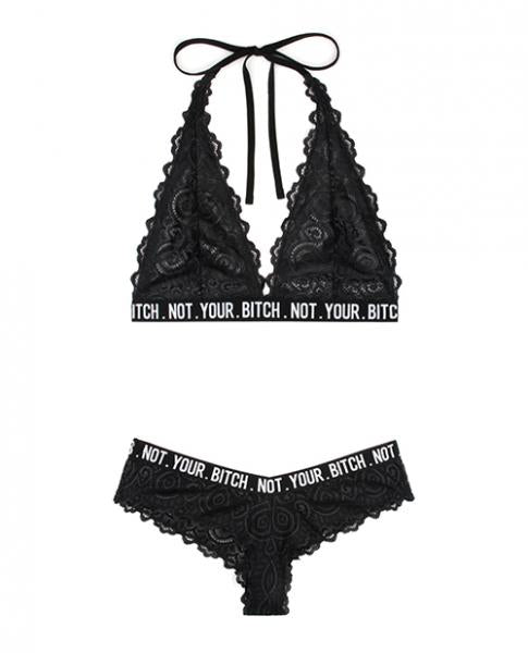 Vibes Not Your Bitch Lace Bralette & Panty Set L/XL