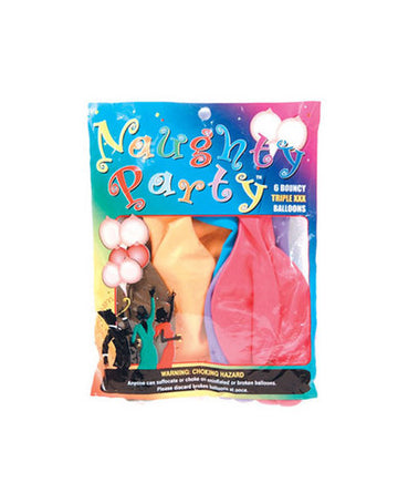 Naughty party balloons boobie assorted colors