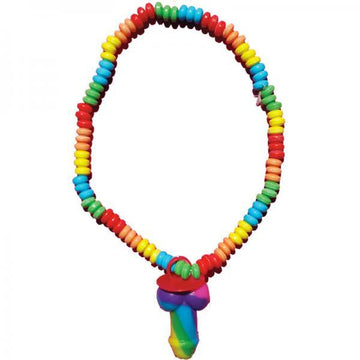 Rainbow Cock Candy Necklace