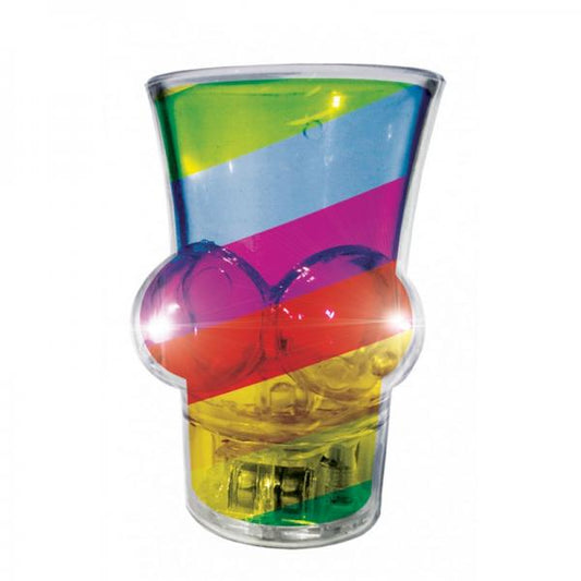 Light Up Rainbow Boobie Shot Glass