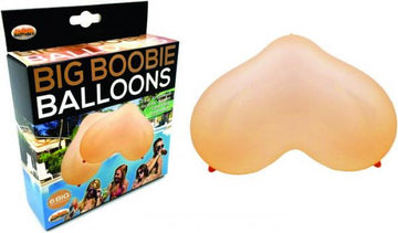 Big Boobie Balloons 6 Pieces Beige