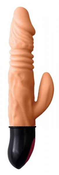 Skinsations Cum Quake Warming Dildo with Clit Stimulator