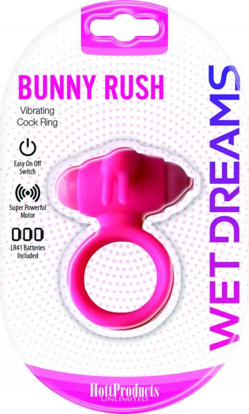 Wet Dreams Bunny Rush Cockring W/ Rabbit Ears