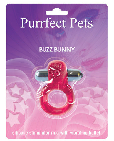 Purrrfect pet cockring clit stimulator bunny - magenta