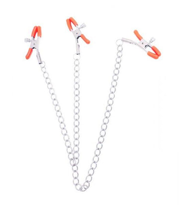 Triple Your Pleasure Nipple &amp; Clitoral Clamps Chain