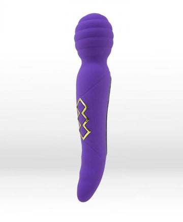 Twisty Dual Vibrating Wand Neon Purple