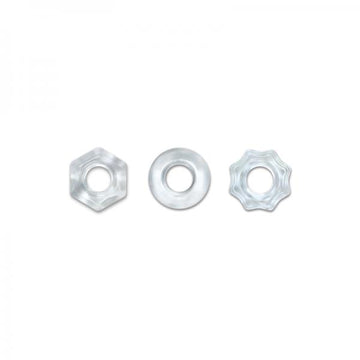 Renegade Chubbies 3 Pack Cock Rings Clear