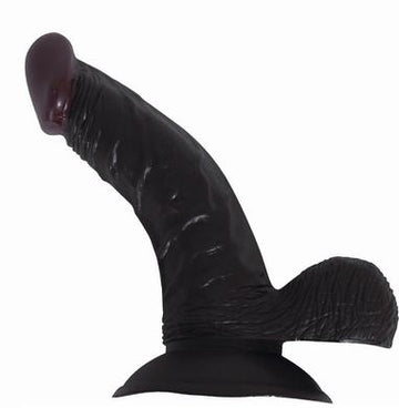 All American Whopper Vibrating Dong, Balls 7 Inches Brown