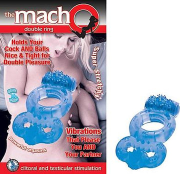 Shaft and Balls Macho Double Ring Blue