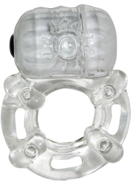 Crystal Pulsating Erection Keeper Clear Ring