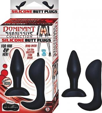 Dominant Submissive Butt Plugs Black