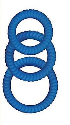 Ram Ultra Cocksweller Silicone C Rings Blue